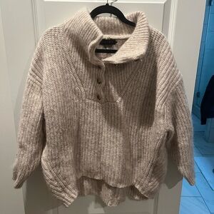 Hatch Jo Alpaca Sweater Oatmeal Tan Size 0 Maternity 0-2 Pre Pregnancy